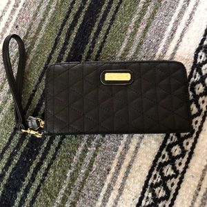 Jessica Simpson Black Leather Clutch Wallet